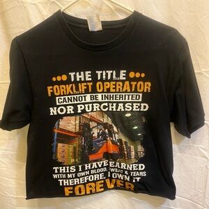 Forklift Operator crop tee
